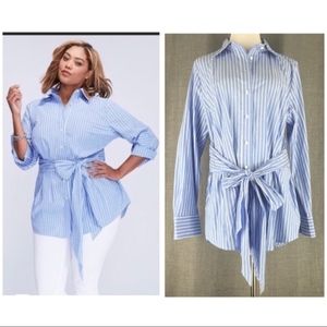 Plus Size Striped Shirt